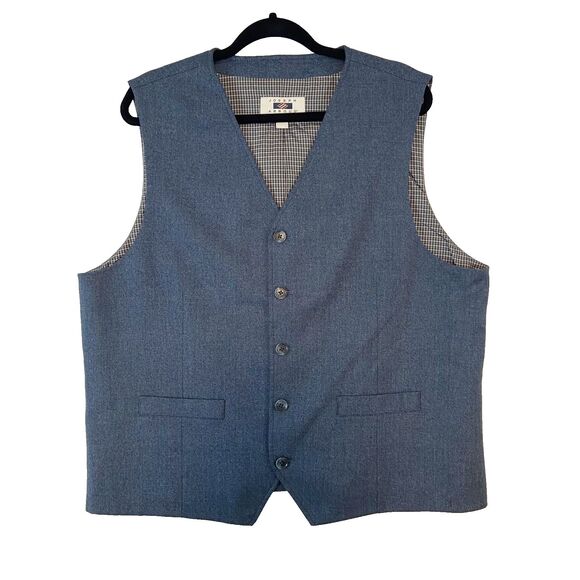 Joseph Abboud Vest Mens XXL 2XL Gray Button Up Wool Blend Waistcoat Classic - Picture 1 of 6